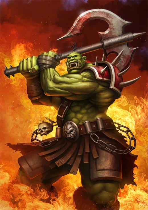 world of warcraft wallpaper orc. Female wow orc man o war by