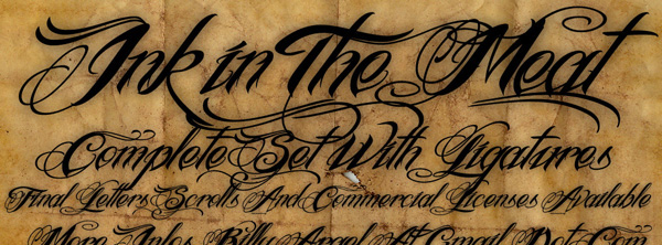 30 Cutting Edge Tattoo Fonts Nenuno Creative