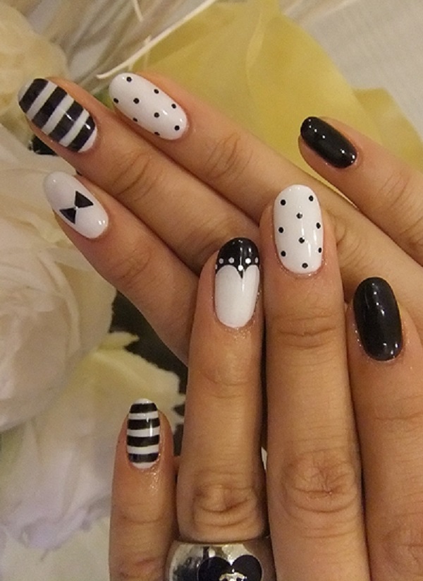 55 Black and White Nail Art Designs - nenuno creative