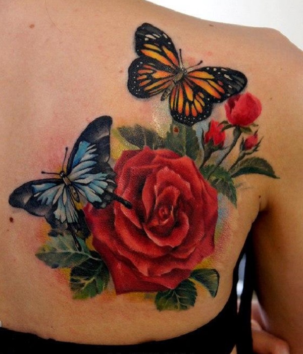 55 Butterfly Flower Tattoos