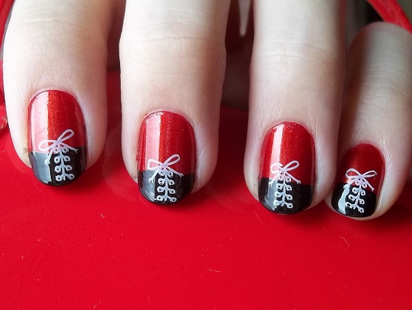 1. Simple Black and Red Nail Art Design - wide 2