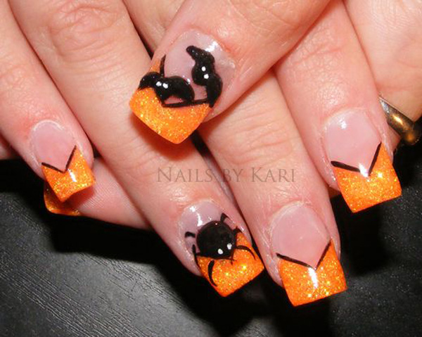 Best Halloween Nails With French Manicure Pictures