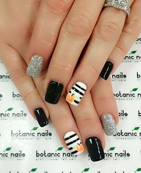 halloween design nail art