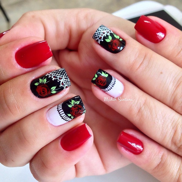 55 Hottest Red Nail Art Ideas - nenuno creative