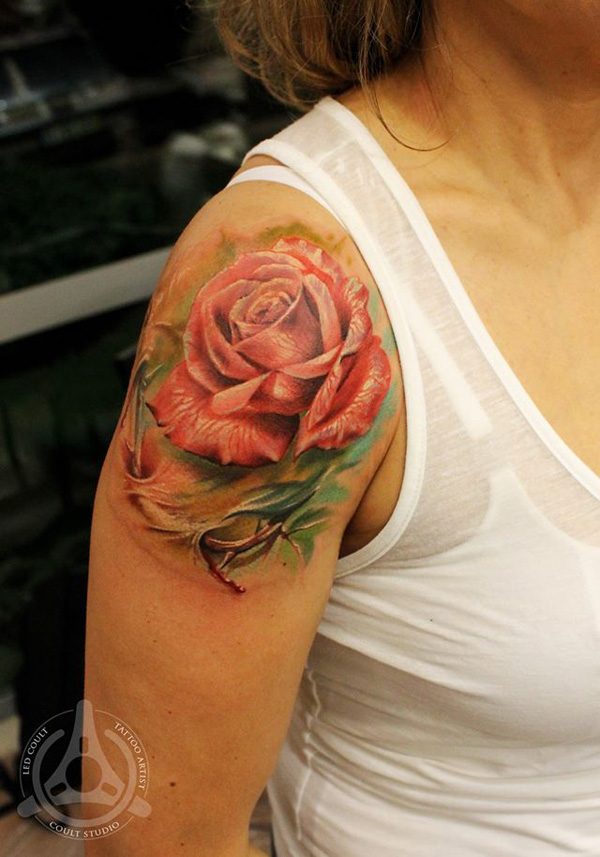 40 Eye-catching Rose Tattoos - nenuno creative