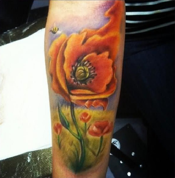 Buy Orange Poppy Tattoo Online In India  Etsy India