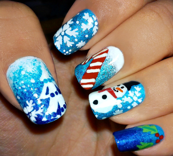 65 Christmas Nail Art Ideas - nenuno creative