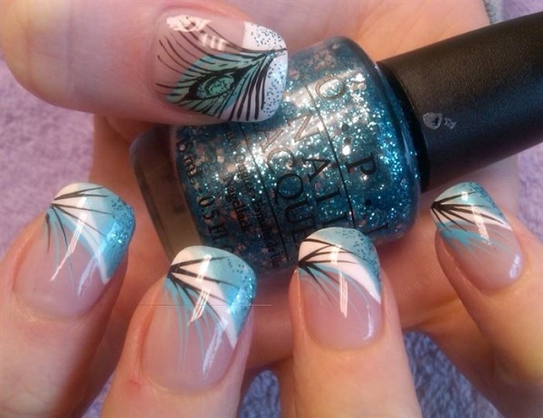 Feather Nail Art Trends on Pinterest - wide 7