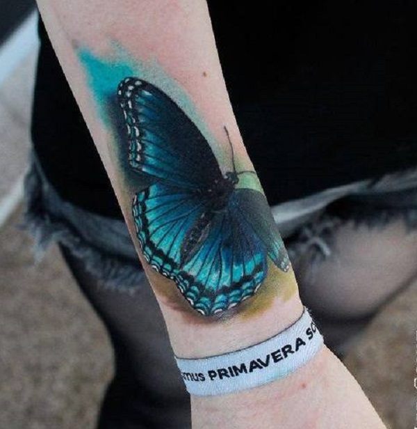 Blue Black 3D Butterfly Tattoo Insane Shades Butterfly Tattoo HD wallpaper   Peakpx