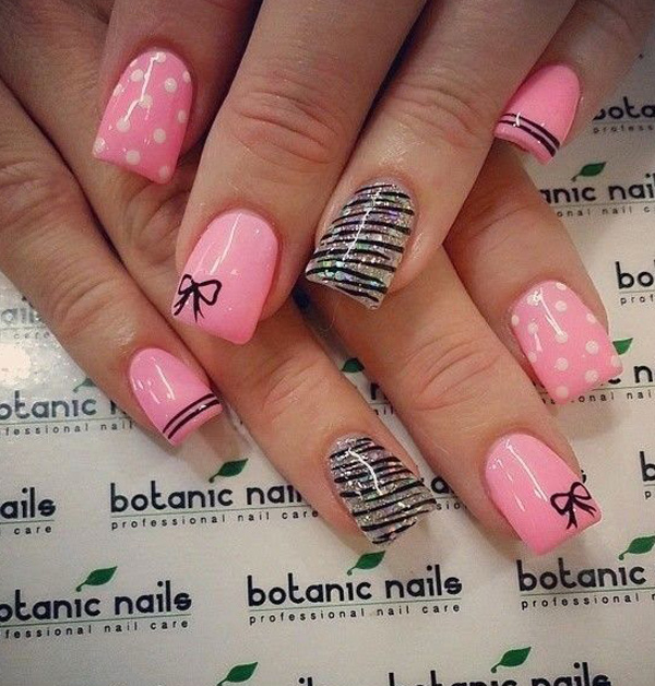 55 Bow Nail Art Ideas nenuno creative