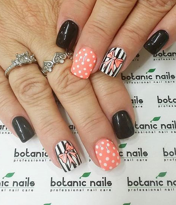 55 Bow Nail Art Ideas - nenuno creative