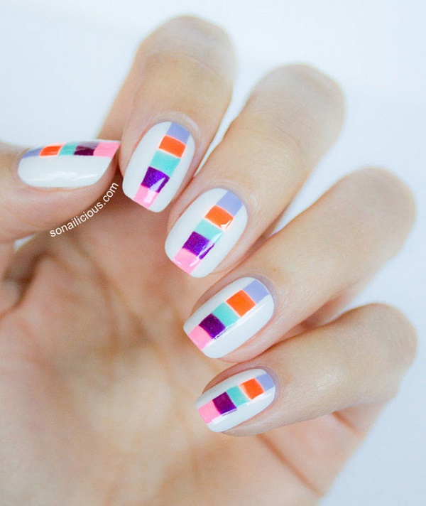 55 Stripe Nail Art Ideas nenuno creative