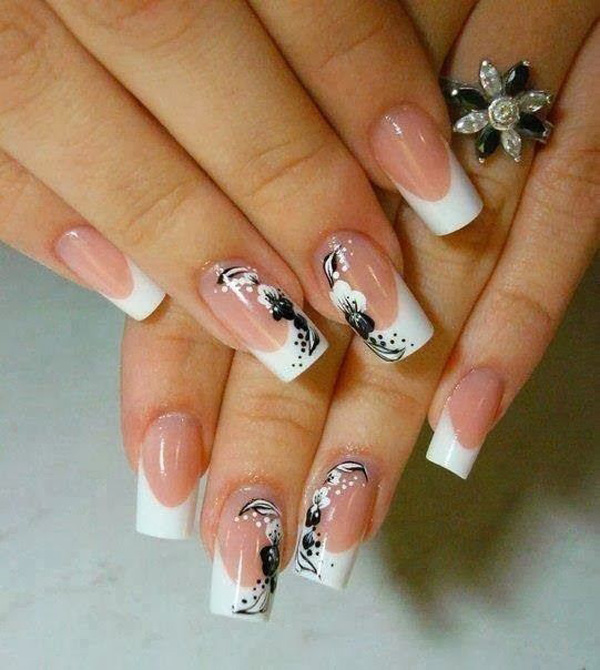 35 French Nail Art Ideas - nenuno creative