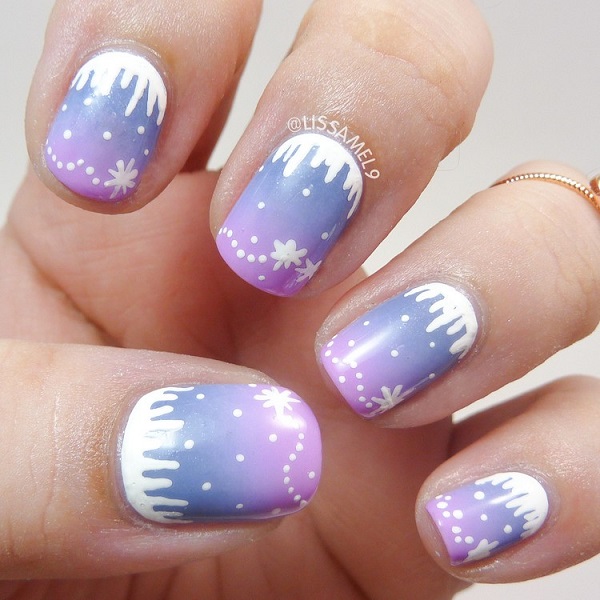 35 Snowflake Nail Art Ideas nenuno creative