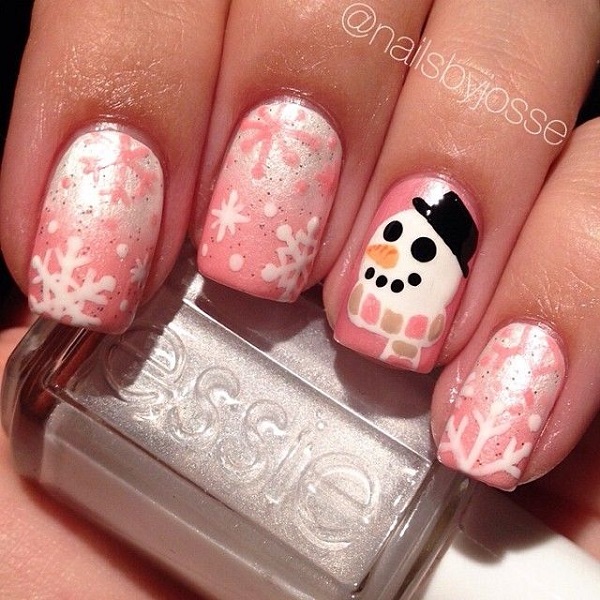 35 Snowflake Nail Art Ideas - nenuno creative