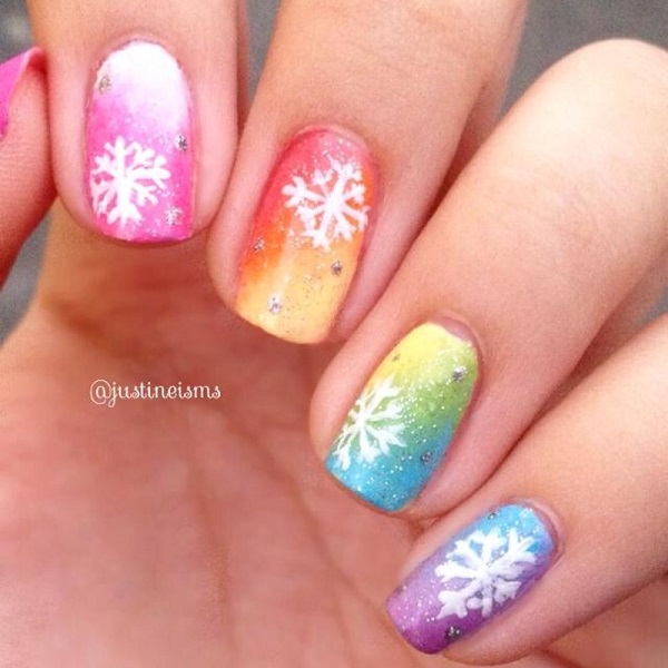 snowflake nail designs