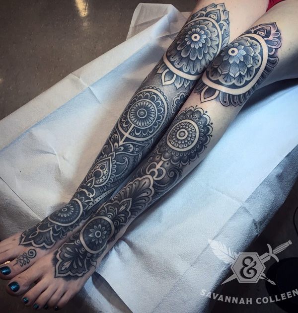 Asian Goddess Mandala Virgin Mary with Rosary Doves Roses Temporary Sleeve  Tattoos| WannaBeInk.com