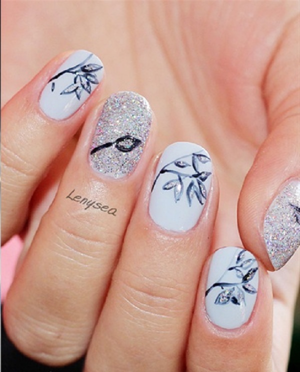 35 Leaf Nail Art Ideas - nenuno creative