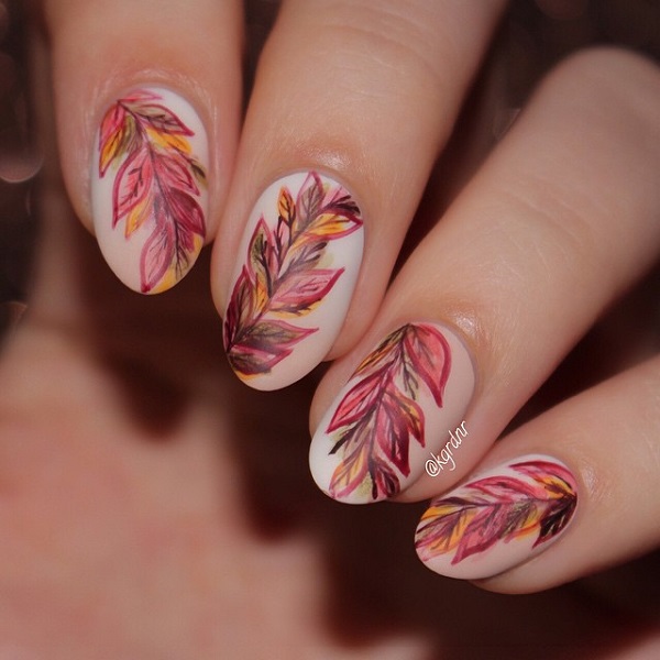 35 Leaf Nail Art Ideas nenuno creative