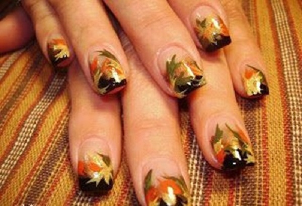 Fall Leaf Nail Art - wide 8