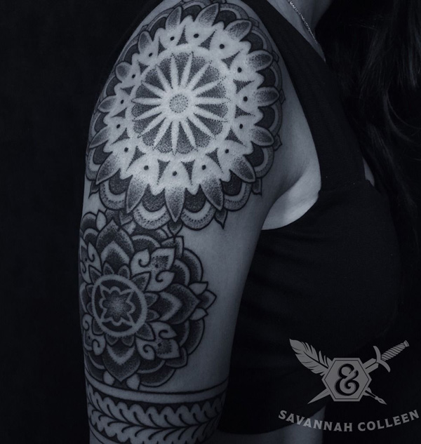 Half Mandala Tattoo Vorlage - Temu