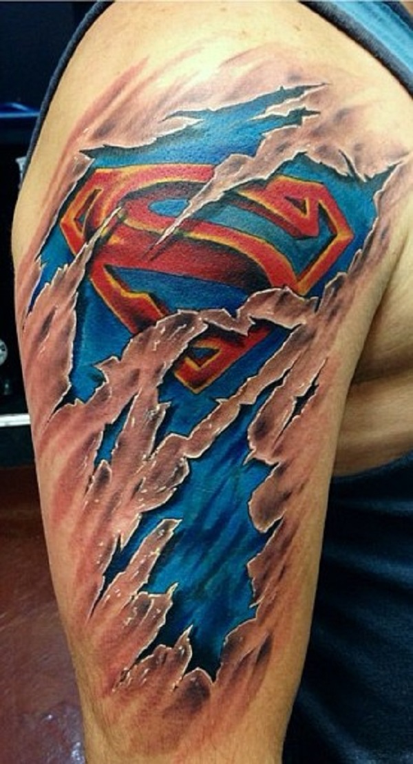 Superman Temporary Body Tattoos