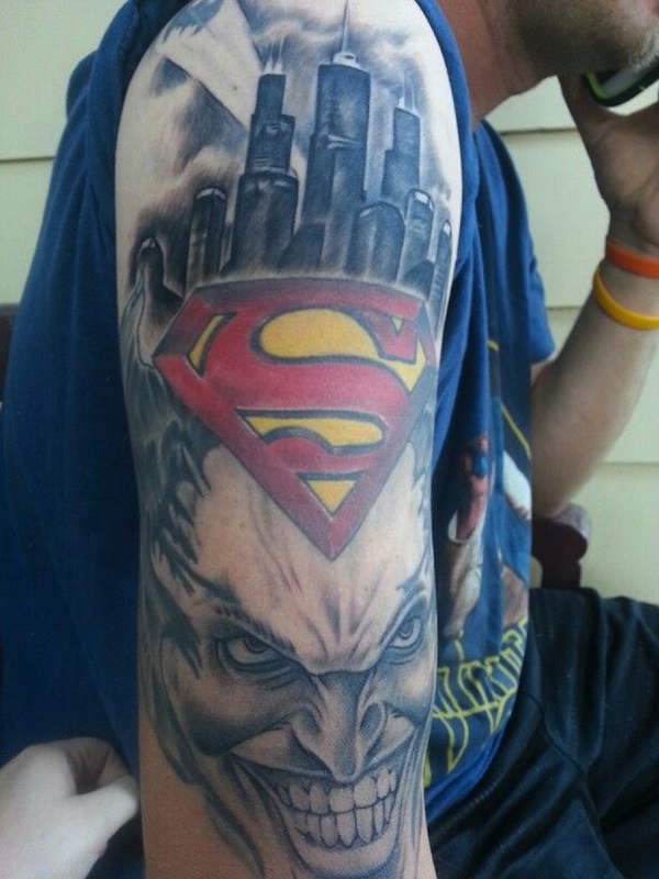 Tattoo tagged with black chest film and book grey koryangarita  little logo medium size realistic small superman logo superman tiny  white  inkedappcom