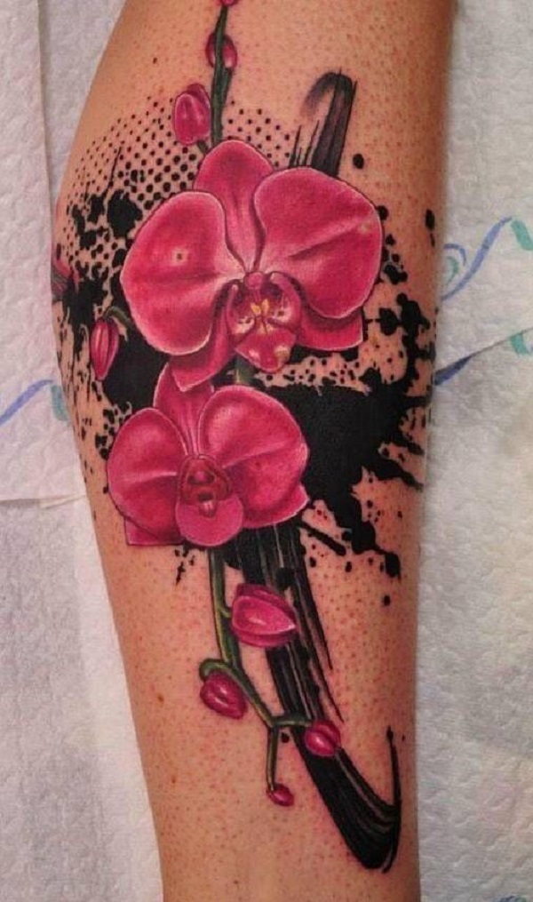 Delicate  Stunning Orchid Flower Tattoo Ideas  Tattoo Glee