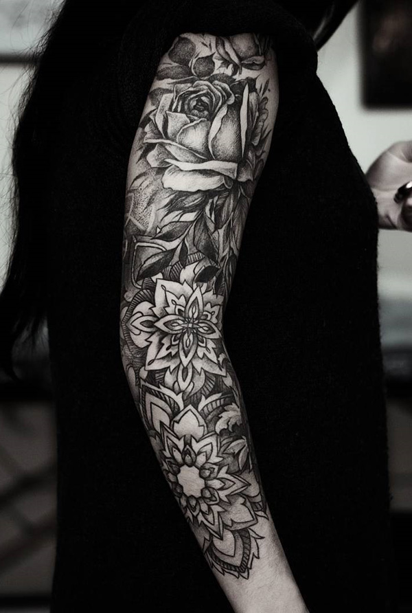 gardenfloral sleeves sleevetattoo utahtattoo utah ultrainkstudi   floral sleeve tattoo  TikTok