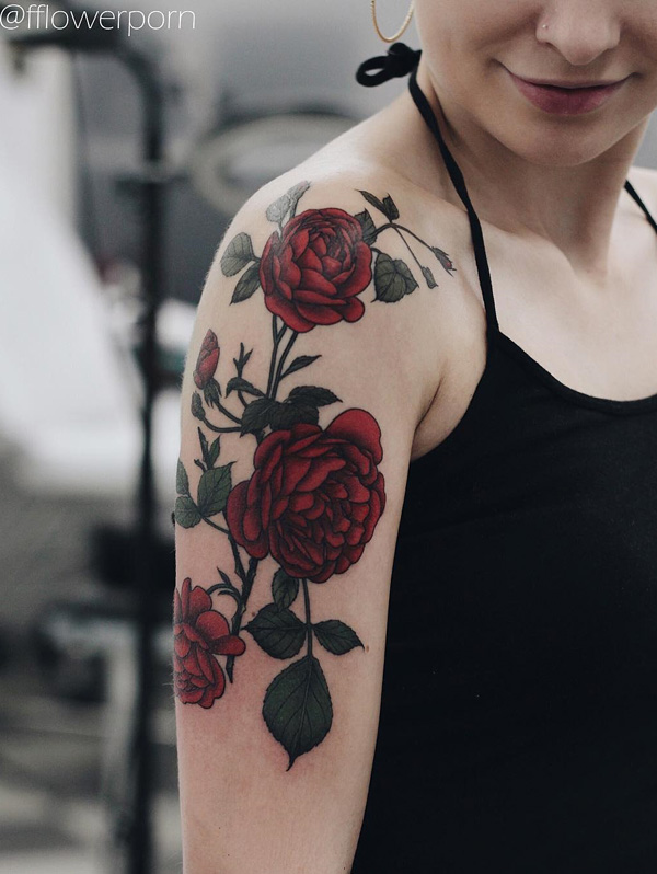 rose puzzle tattoo design