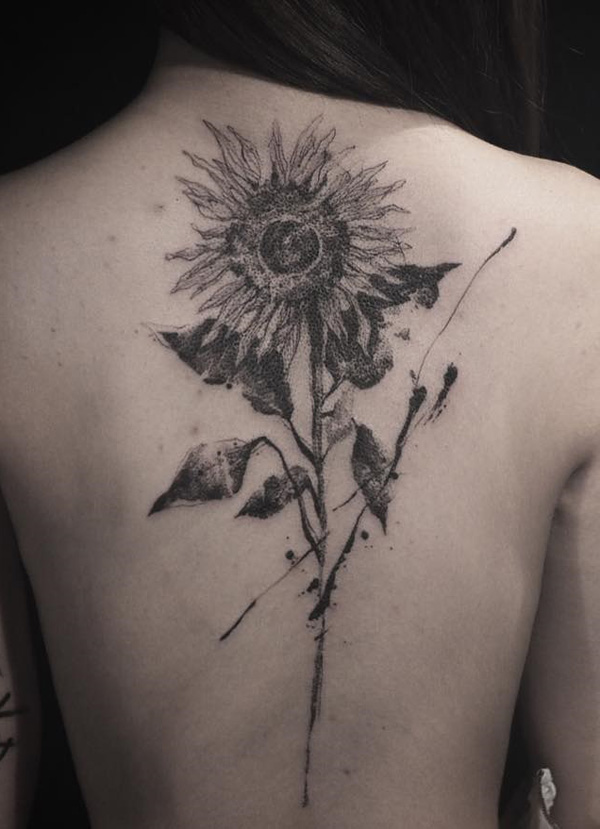 Tattoo uploaded by Lindelle  Custom Sunflower Tattoo  Tattoodo