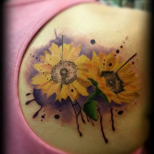 Sunflower Neck Piece by Gabe Motta: TattooNOW