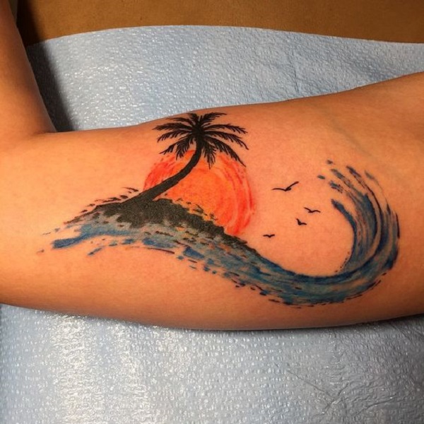 10 Most Beautiful Beach Tattoo Designs And Images