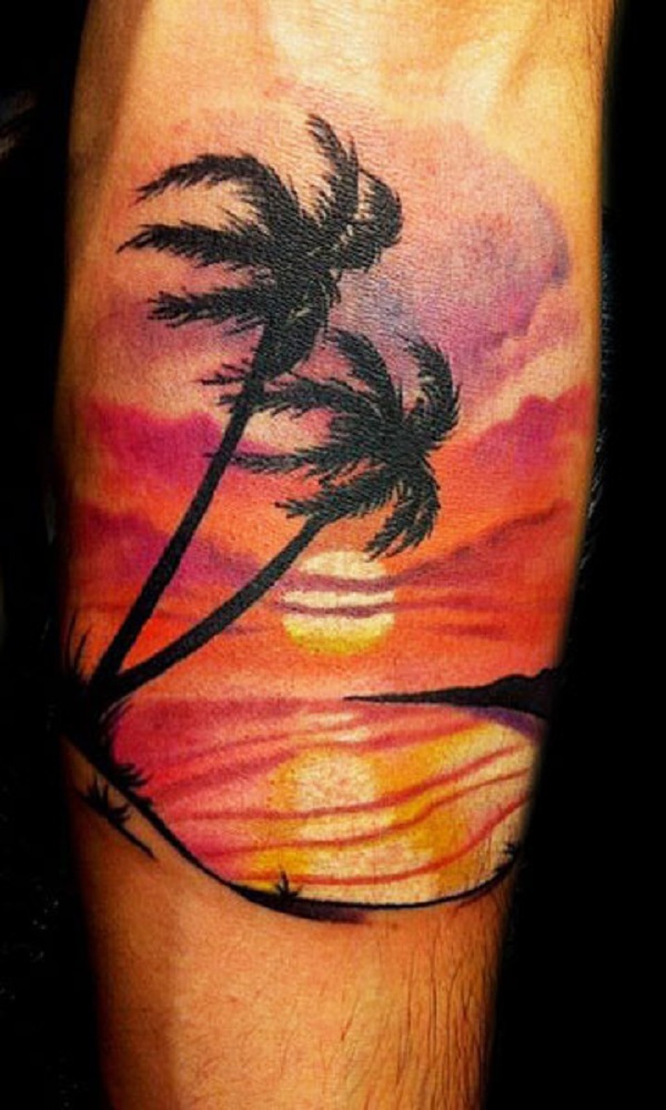 Palm Beach Sunset Tattoo by alhiados on DeviantArt