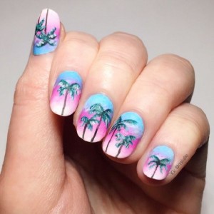 40 Palm Tree Nail Art Ideas - nenuno creative