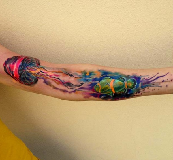 Jellyfish Watercolor Tattoo Images
