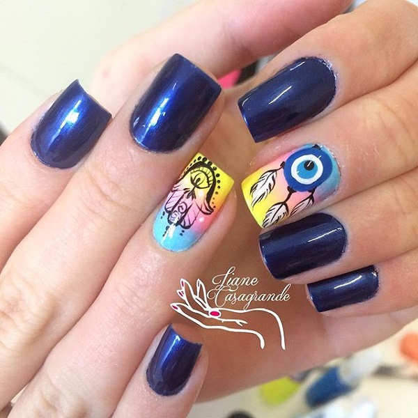 30 DARK BLUE NAIL ART DESIGNS - nenuno creative