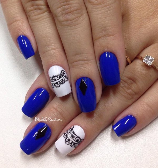 30 DARK BLUE NAIL ART DESIGNS - nenuno creative