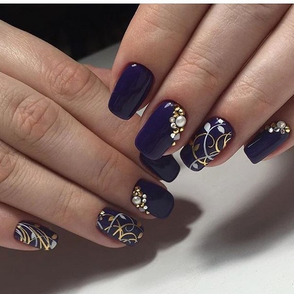 30 DARK BLUE NAIL ART DESIGNS - nenuno creative