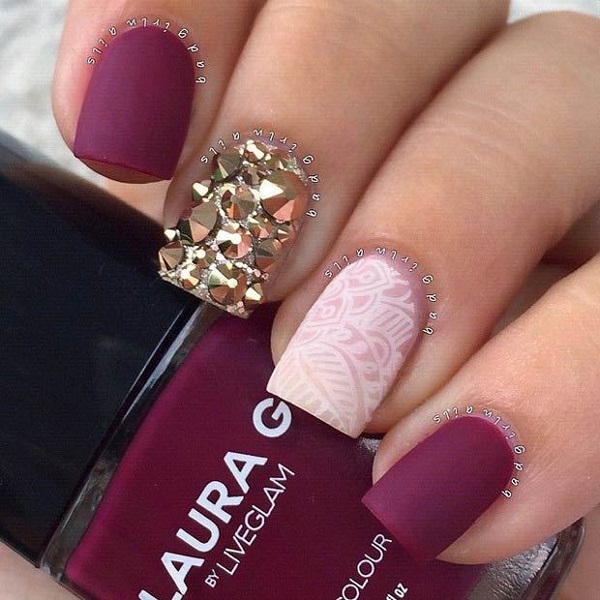 35 Maroon Nails Designs - nenuno creative