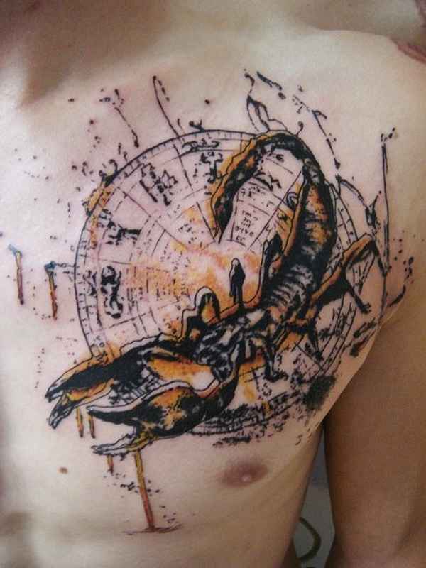 Scorpio Zodiac Constellation Tattoo Design – Tattoos Wizard Designs