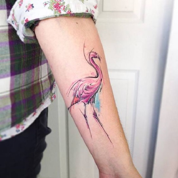 Flamingo tatovering 10