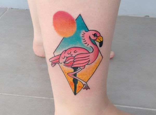 Flamingo tatovering 14