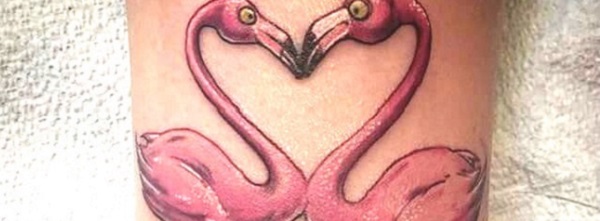 Tattoo uploaded by Solo  A lil pink floral flamingo  Tattoodo