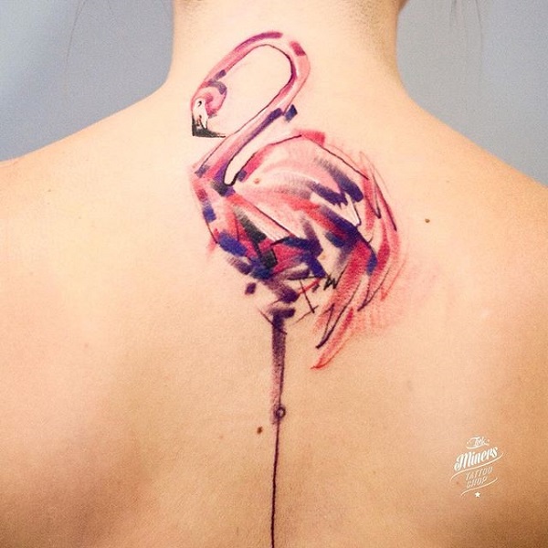 Flamingo tatovering 24