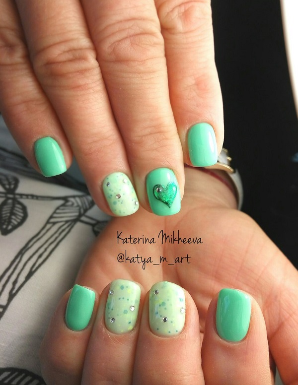 55 Green Nail Art Designs Nenuno Creative