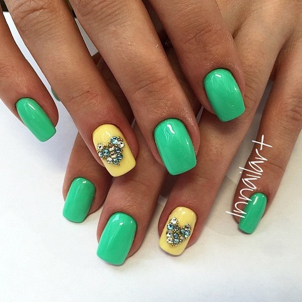 55 Green Nail Art Designs Nenuno Creative