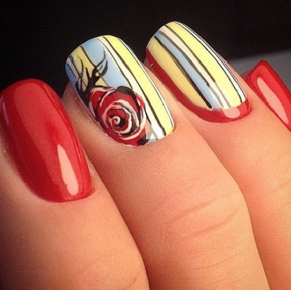 50 Rose Nail Art Design Ideas Nenuno Creative