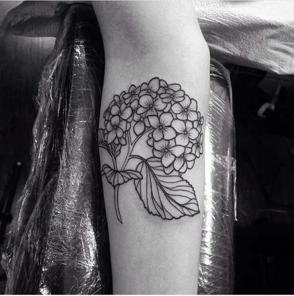 Pretty Hydrangea Flower Tattoo Ideas  Meaning  Tattoo Glee