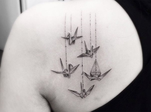 10 Pretty Paper Crane Tattoos  Tattoodo